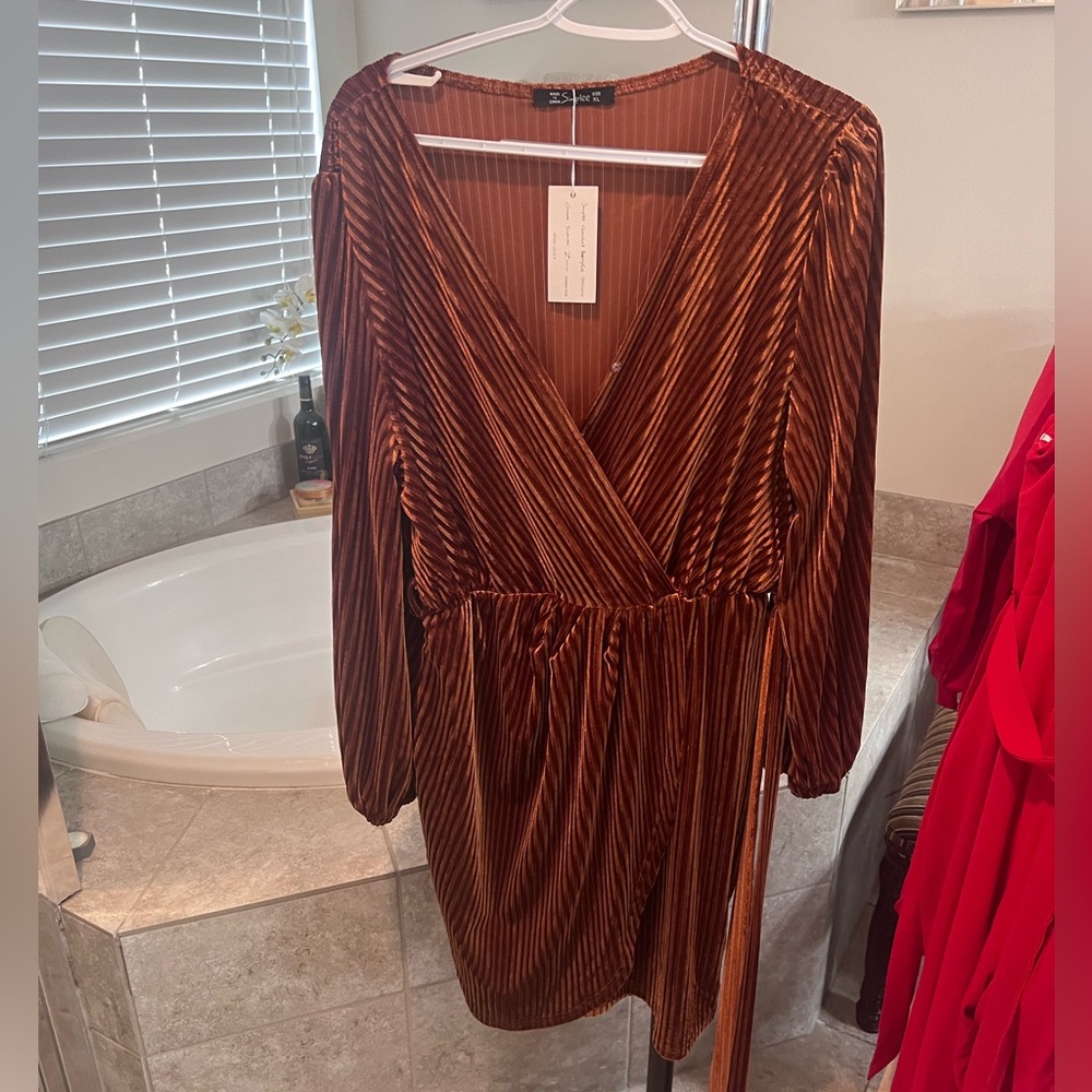 burnt orange dress